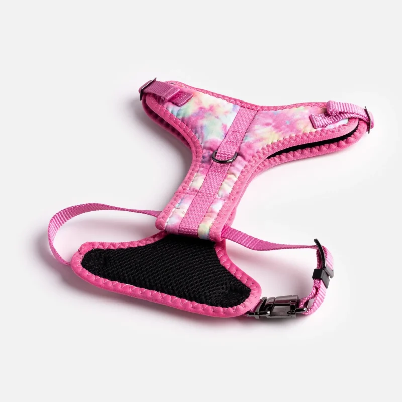 Poplin Dog Harness - Pink Tie Dye - Image 3